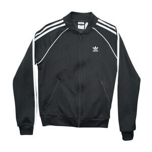 Adidas Originals Women’s Firebird Track Jacket – Black White Stripes – Size XS